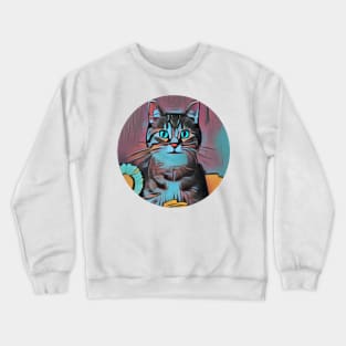 Amusing mycat, revolution for cats Crewneck Sweatshirt